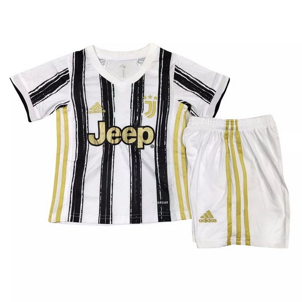 Camiseta Juventus Replica Primera Ropa Niños 2020/21 Blanco Negro